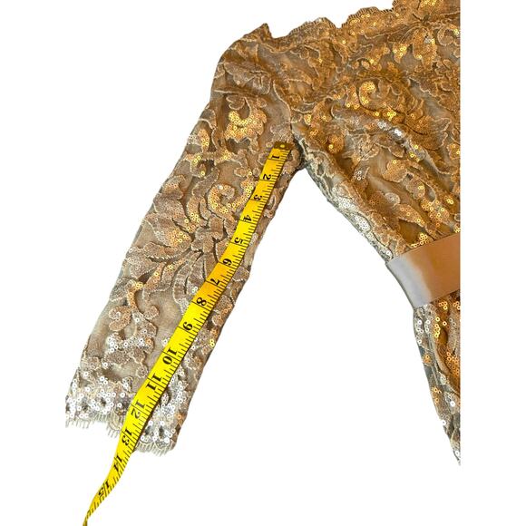 Tadashi Shoji Waverly Sequin Embroidered Gown - Size 2 - Picture 11 of 16